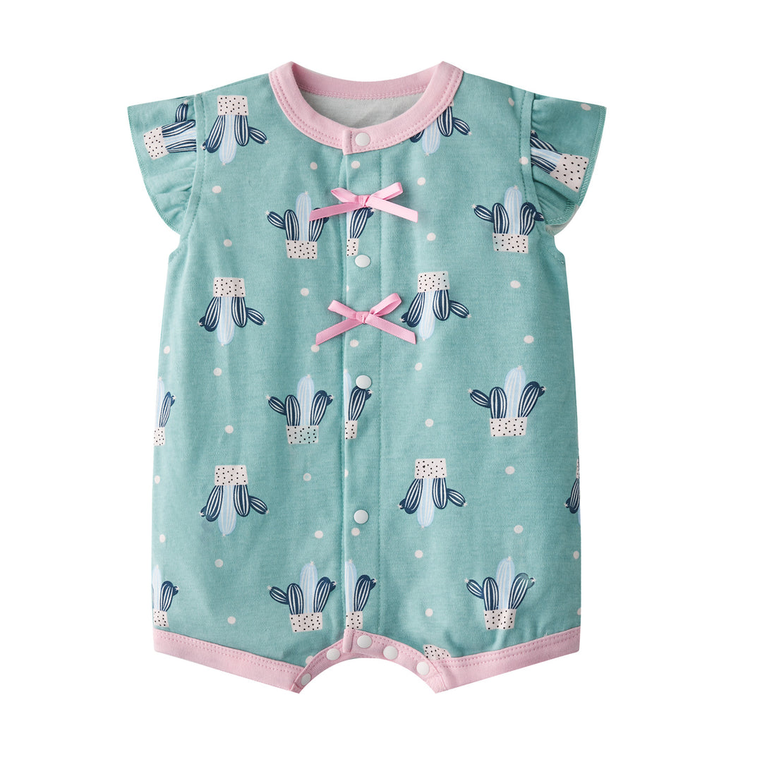 Baby Girl Cactus Prints Romper - quixoticmuses