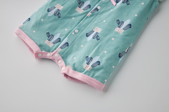 Baby Girl Cactus Prints Romper - quixoticmuses