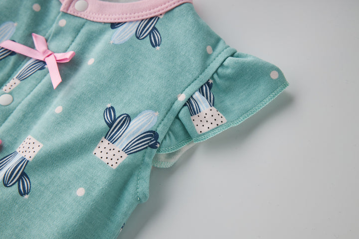 Baby Girl Cactus Prints Romper - quixoticmuses