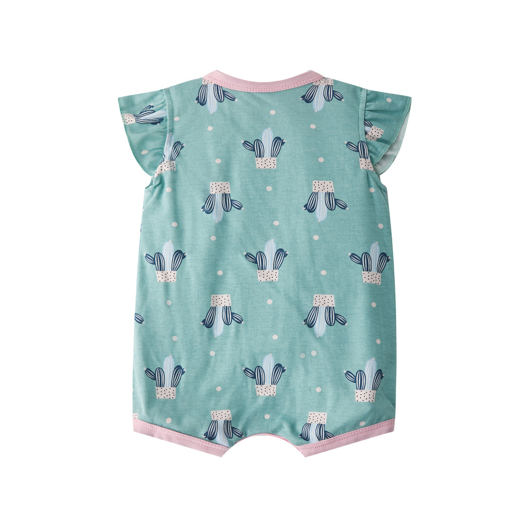 Baby Girl Cactus Prints Romper - quixoticmuses