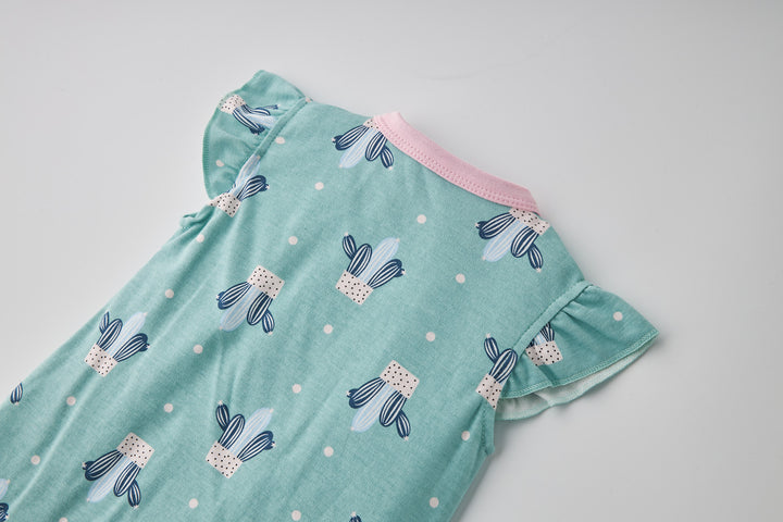 Baby Girl Cactus Prints Romper - quixoticmuses