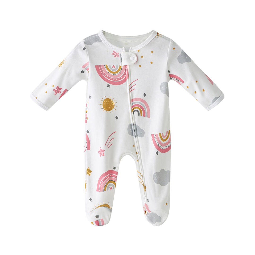 Baby Rainbow Clouds Two Way Zip Sleepsuit All In One Jumpsuit - quixoticmuses