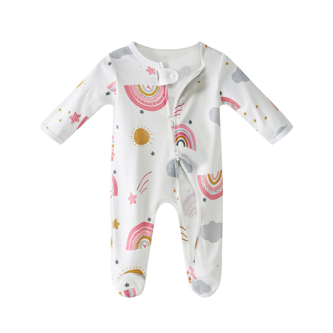 Baby Rainbow Clouds Two Way Zip Sleepsuit All In One Jumpsuit - quixoticmuses