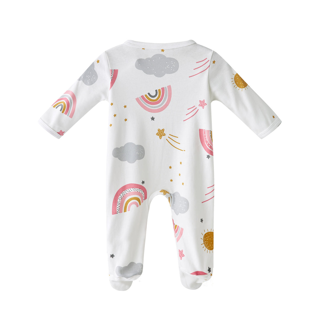 Baby Rainbow Clouds Two Way Zip Sleepsuit All In One Jumpsuit - quixoticmuses