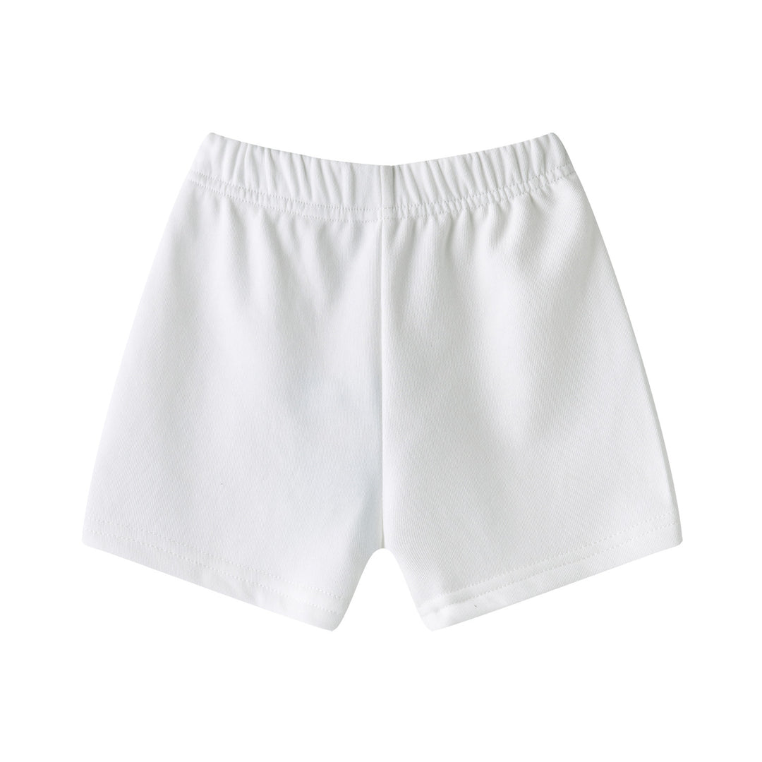 Baby Kids Plain White Shorts 100% Cotton Bottom National Day Outfit 2022 - quixoticmuses