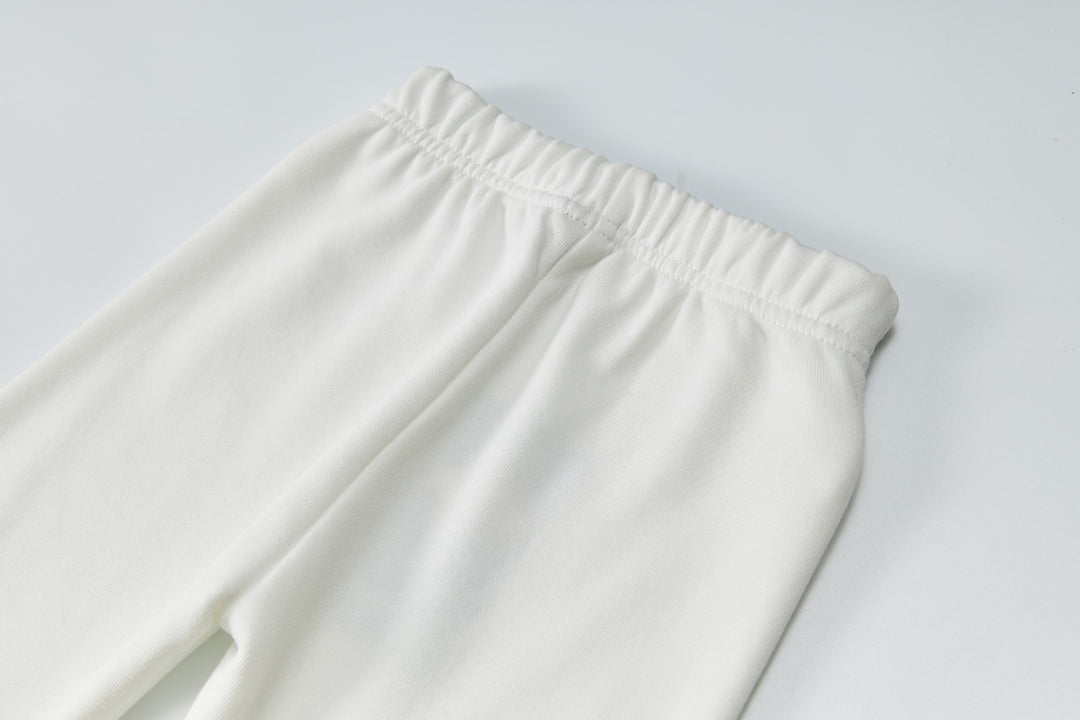 Baby Kids Plain White Long Pants 100% Cotton Bottom National Day Outfit 2022 - quixoticmuses