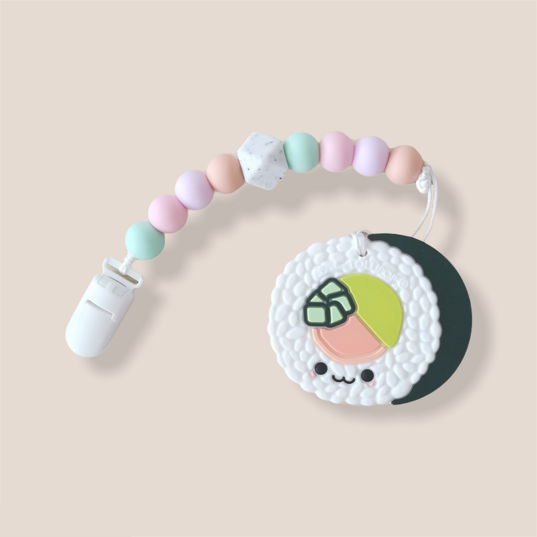 Baby Teether Set - Food Grade Silicone Sushi Roll - quixoticmuses