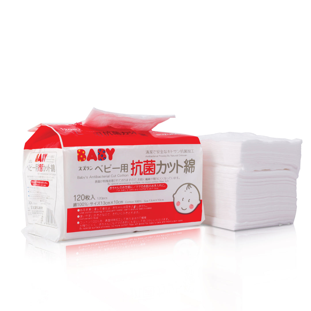 Suzuran Baby Antibacterial Cotton 120pcs - quixoticmuses