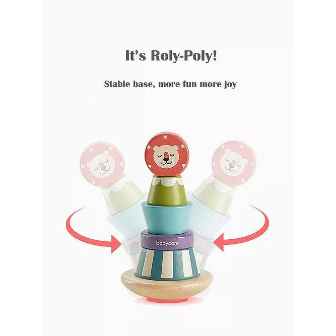 Babycare Baby Roly-Poly Wooden Rocking Stacker - quixoticmuses