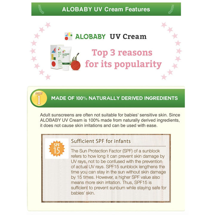 ALOBABY UV Cream - Organic Sunscreen Cream - quixoticmuses